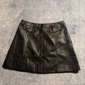 Pleather Mini Skirt